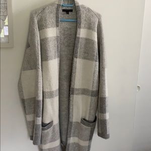 Grey and white chunky cardigan